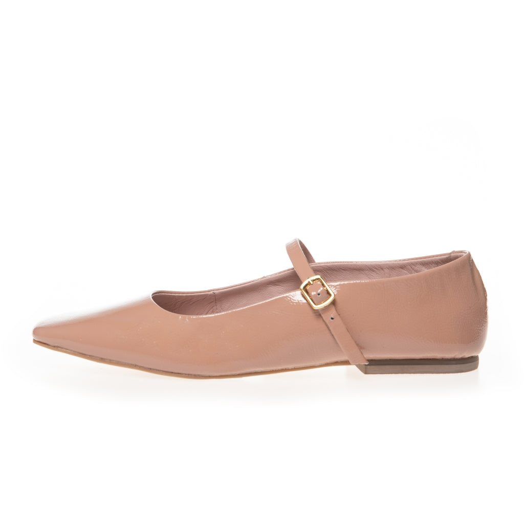 COPENHAGEN SHOES ALL FOR LOVE-PATENT Ballerina 1738 NUDE