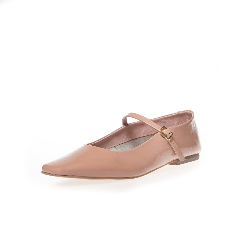 COPENHAGEN SHOES ALL FOR LOVE-PATENT Ballerina 1738 NUDE