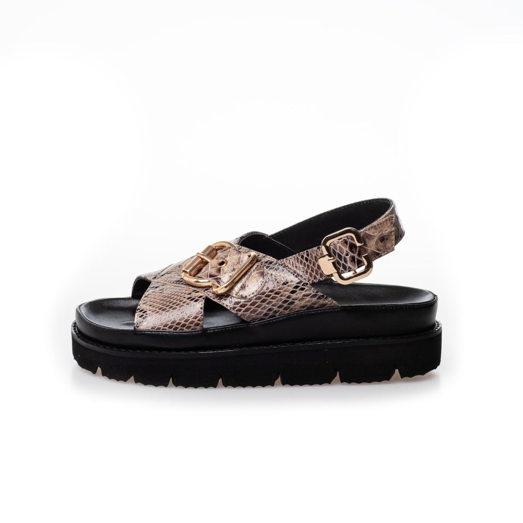 COPENHAGEN SHOES AS A WOMAN Sandaler 103 COGNAC SNAKE