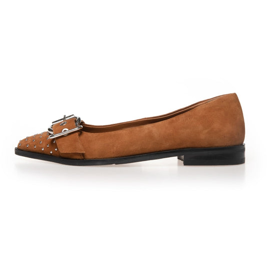 COPENHAGEN SHOES AS THE MOVE SUEDE Ballerina 632 TAN