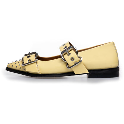 COPENHAGEN SHOES FUTURE VIBES PATENT Ballerina 0087 YELLOW