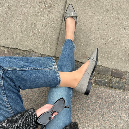 COPENHAGEN SHOES LIKE A MOVE-DENIM Ballerina 0741 GREY DENIM