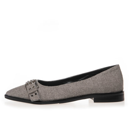 COPENHAGEN SHOES LIKE A MOVE-DENIM Ballerina 0741 GREY DENIM