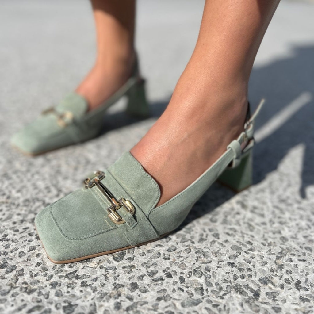 COPENHAGEN SHOES LIKE YOU - SUEDE Stiletter 0021 GREEN FOG