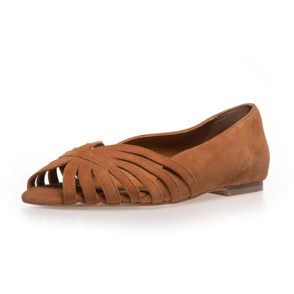 COPENHAGEN SHOES PASSIONATE SUEDE Ballerina 0241 COGNAC