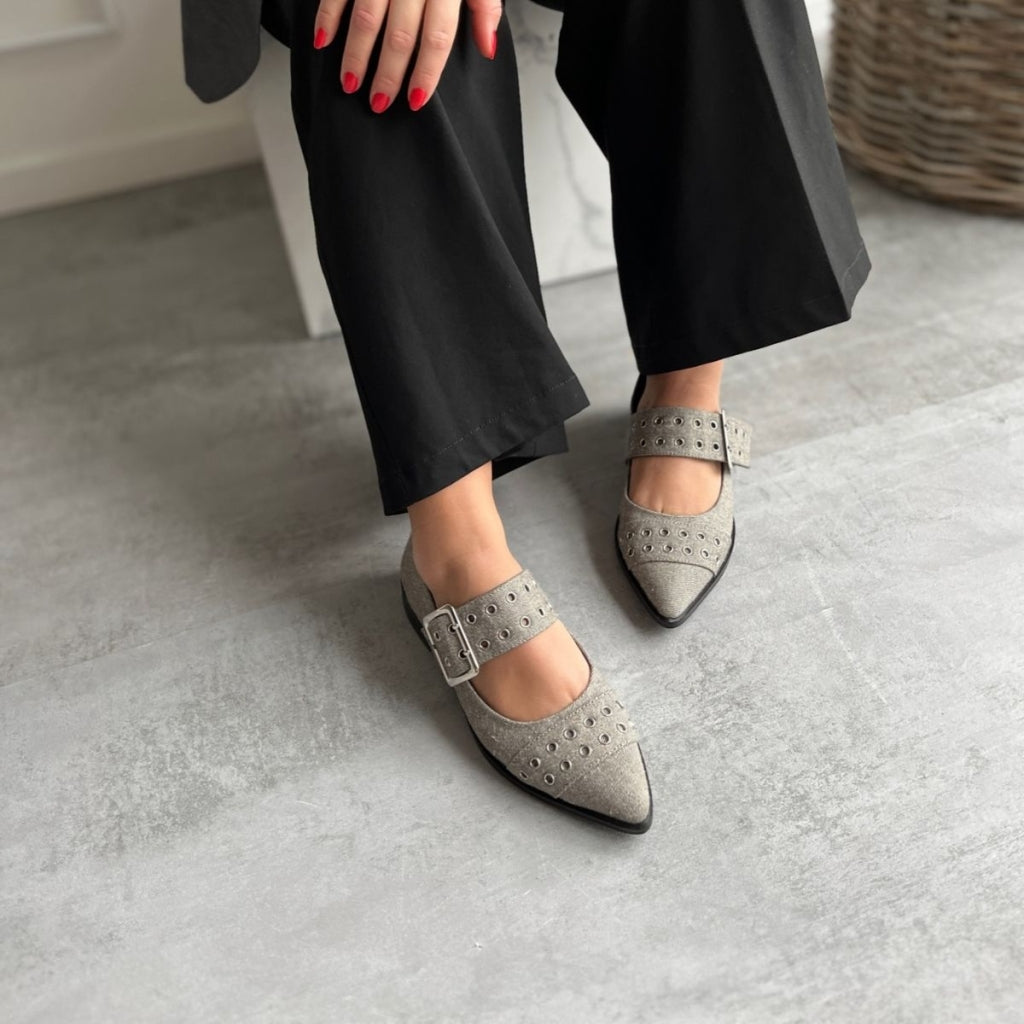 COPENHAGEN SHOES PASSION MOVE-DENIM Ballerina 0028 GREY