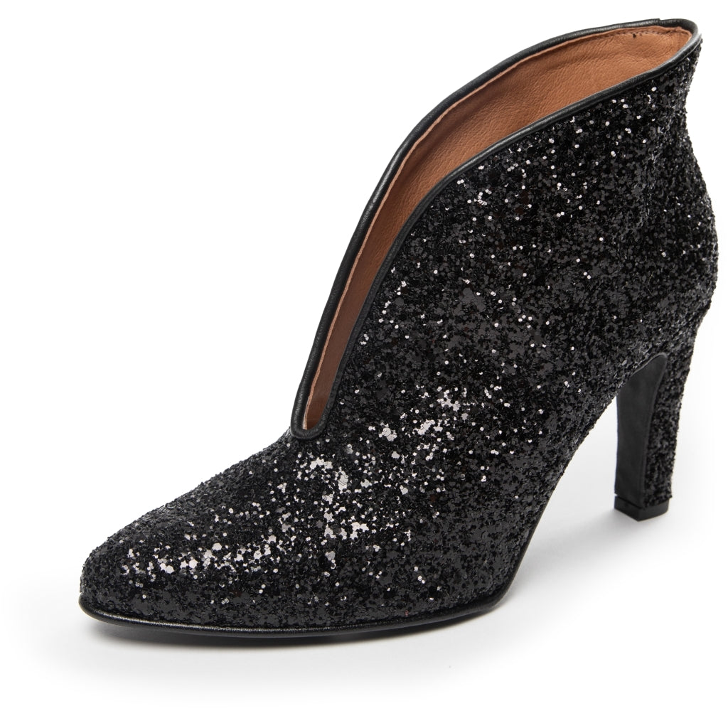 COPENHAGEN SHOES SUS GLITTER Stiletter 012 BLACK GLITTER