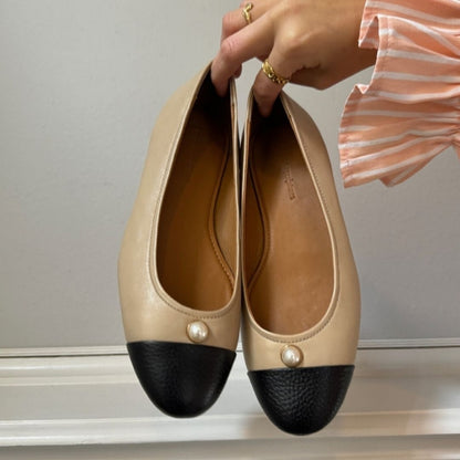 COPENHAGEN SHOES THE NEW PEARL BALLERINA Ballerina 0007 BLACK / NUDE